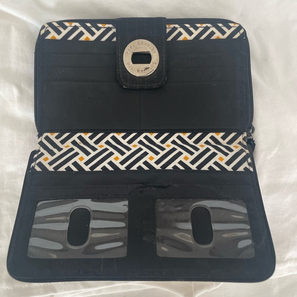 Vera Bradley Black Quilted Zip Wallet - Picture 5 of 5